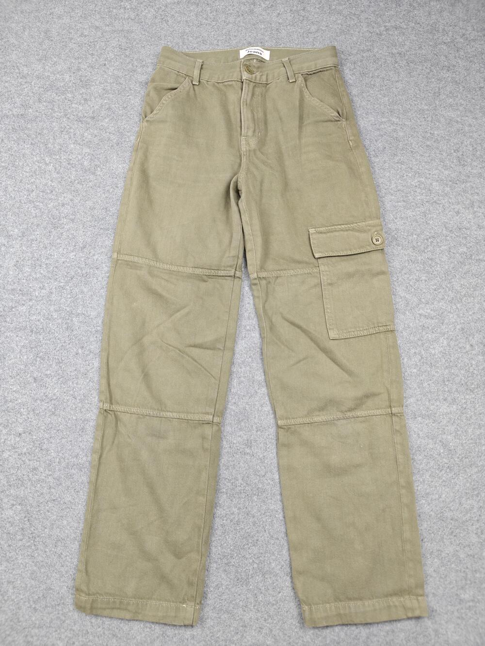 Reformation Pants Womens 24 Green Cargo Bailey High Rise Utility Twill